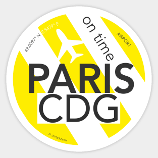 Paris on time Sticker